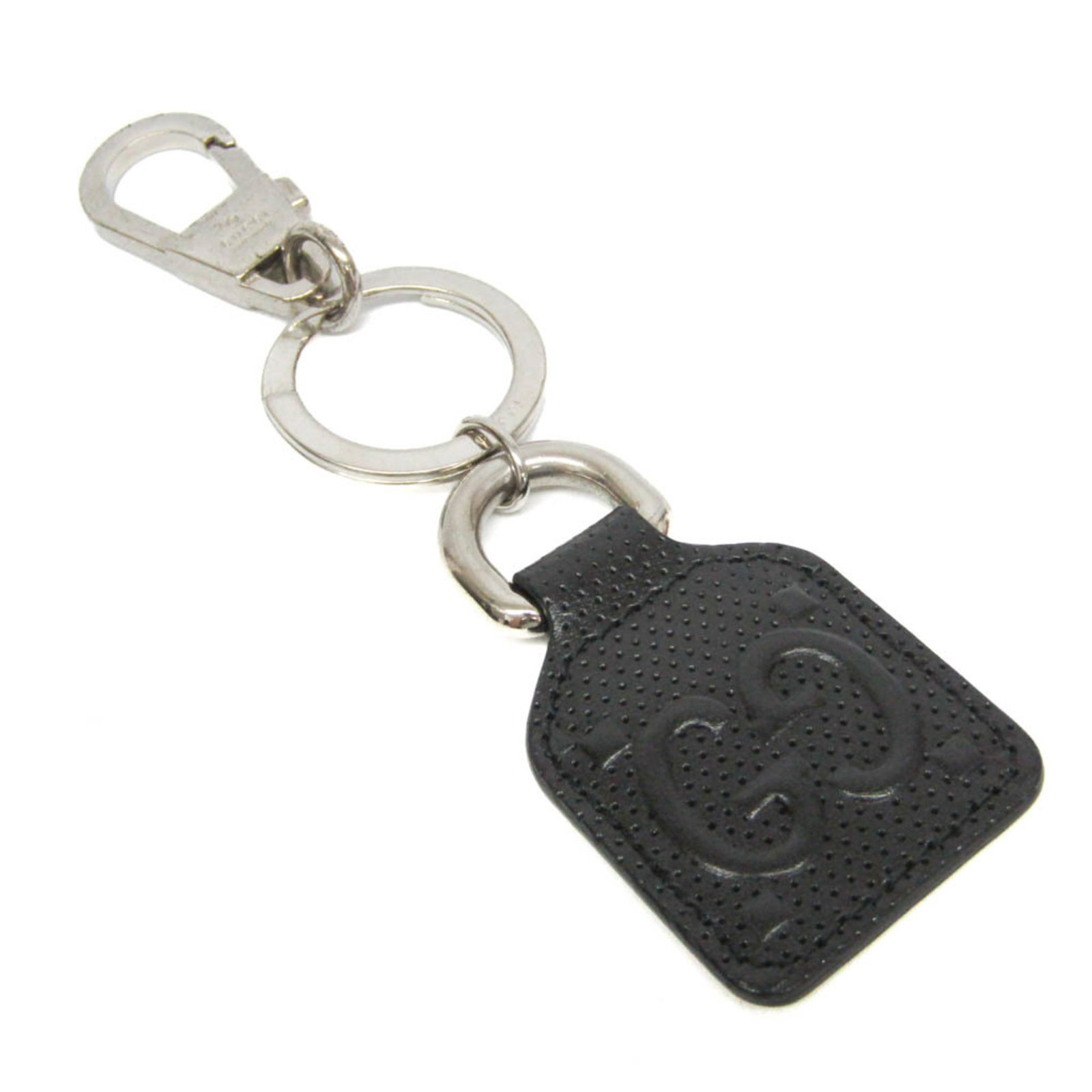 Keyring Leather: Keyring Leather Keyring Leather is a sleek and sophisticated accessory, boasting the iconic GG embossed design from Gucci. Crafted from high-quality leather, this keyring combines classic style with a