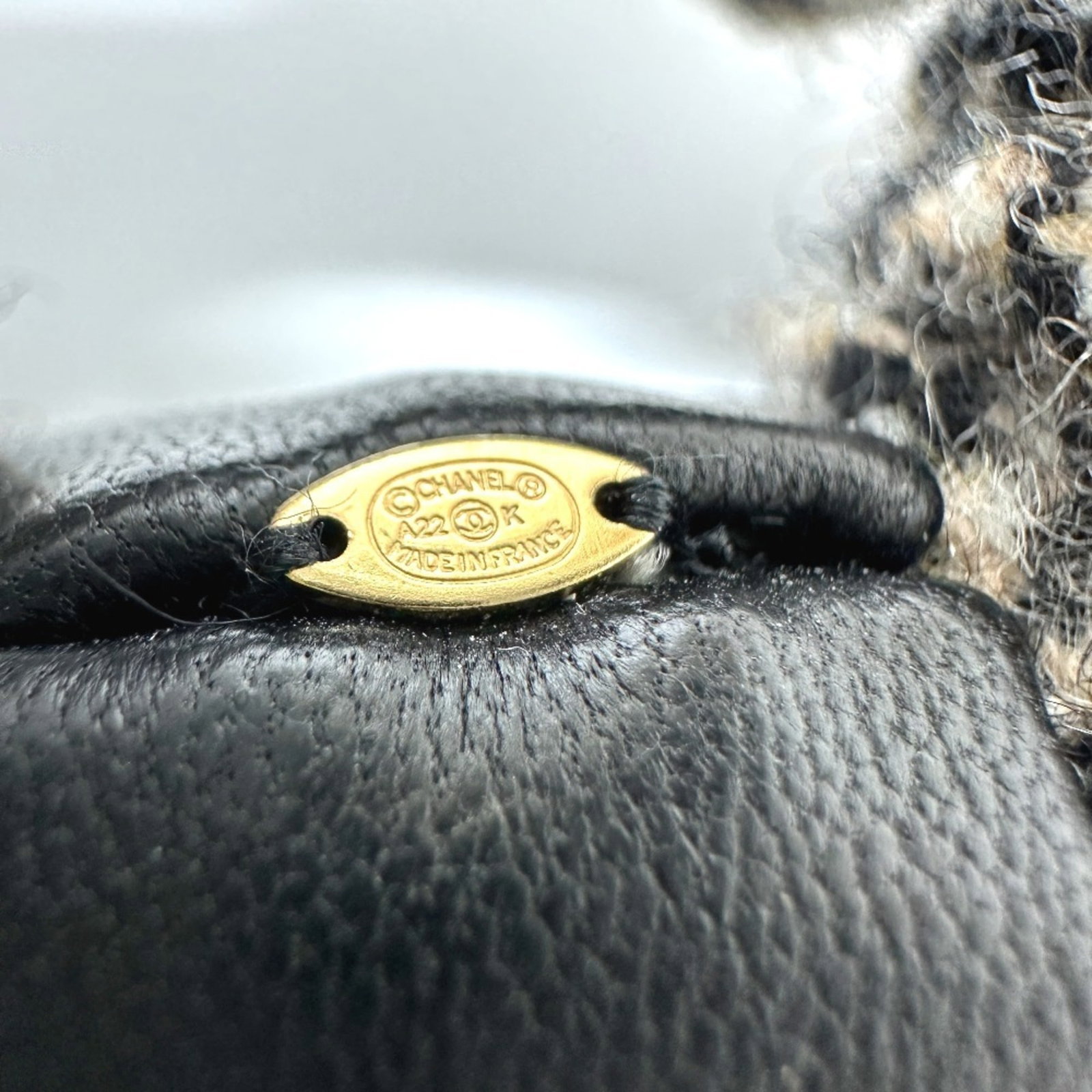 Cotton Leather Scrunchie Chanel - 5