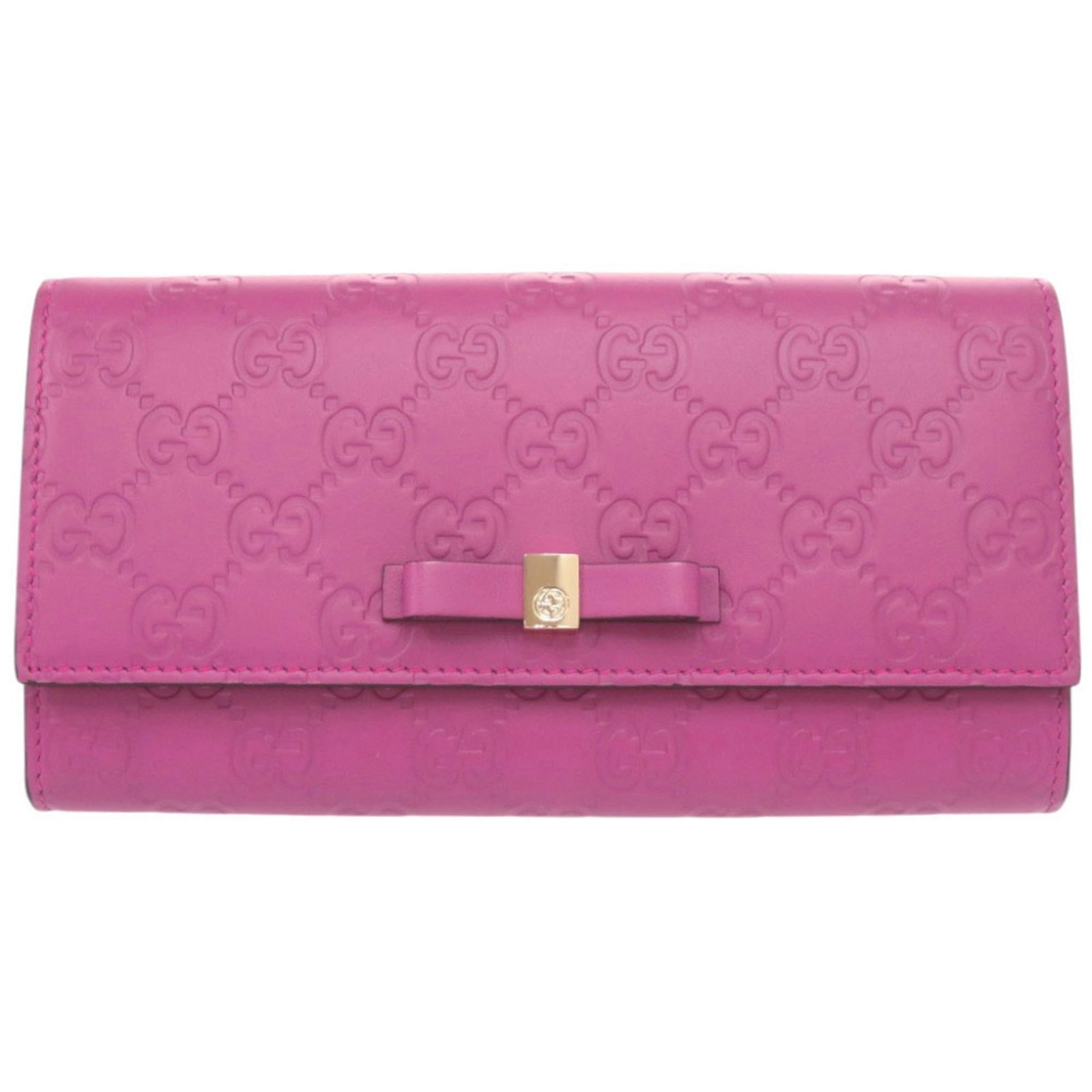 Gucci Long Wallet (Bi-Fold) Leather: Gucci Long Wallet (Bi-Fold) Leather Gucci's bi-fold long wallet is crafted from high-quality leather, featuring a rich purple hue that adds a touch of sophistication to any outfit. Measuring 10cm x