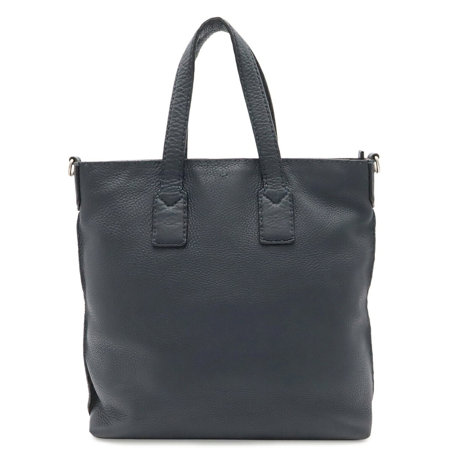 Leather Fendi Shoulder Bag Tote: Leather Fendi Shoulder Bag Tote Navy leather shoulder bag tote from Fendi's Selleria line, measuring 35cm x 34cm x 10cm and weighing 920g. This classic tote features high-quality leather construction