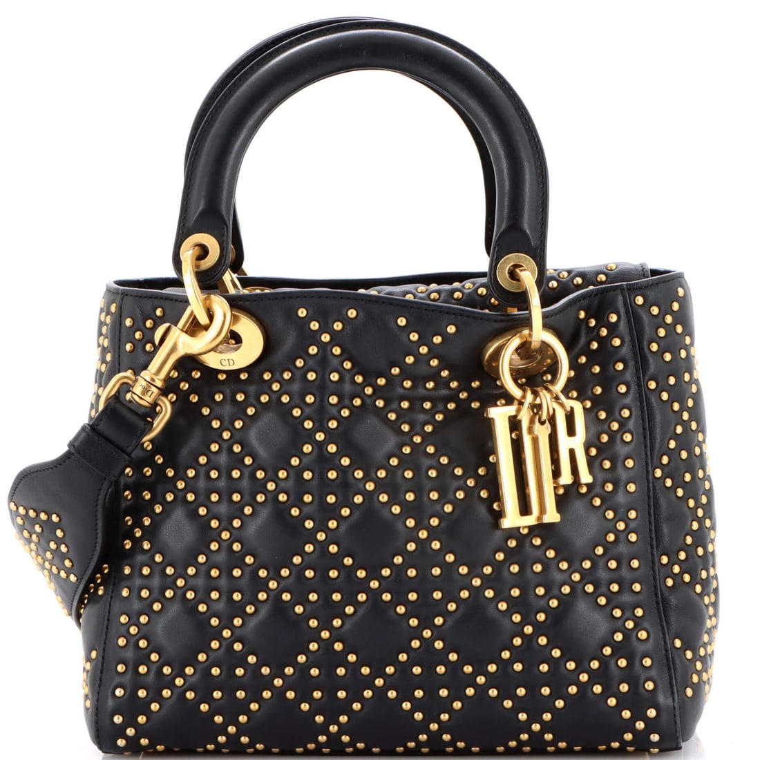 Lady Dior Bag Cannage Studded Medium Lambskin Christian Dior Supple (1 of 7)