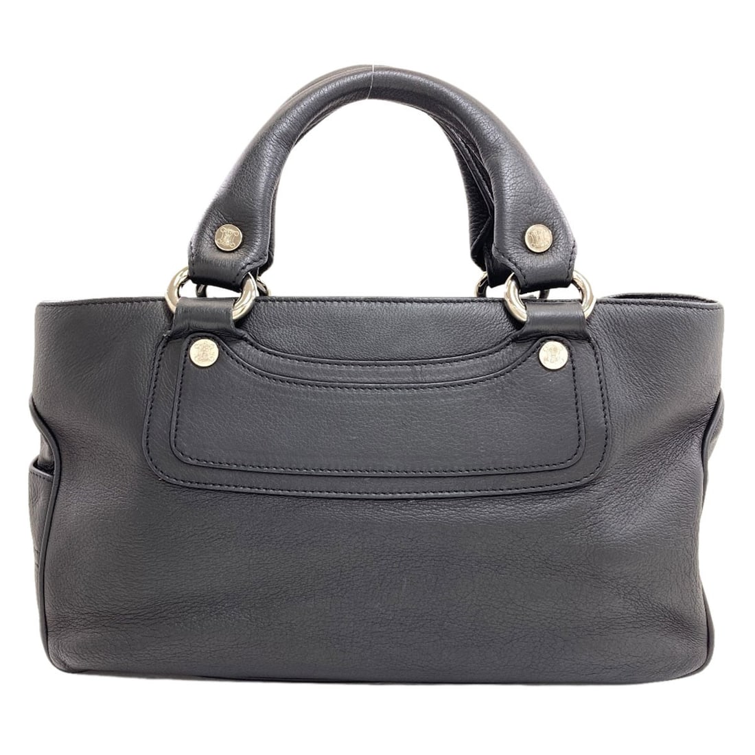 Calf Handbag Boogie Bag: Calf Handbag Boogie Bag Black Calf Handbag Boogie Bag from CELINE. This black calf handbag boasts a sleek design and exterior material that adds a touch of sophistication to any outfit. Item Specifics