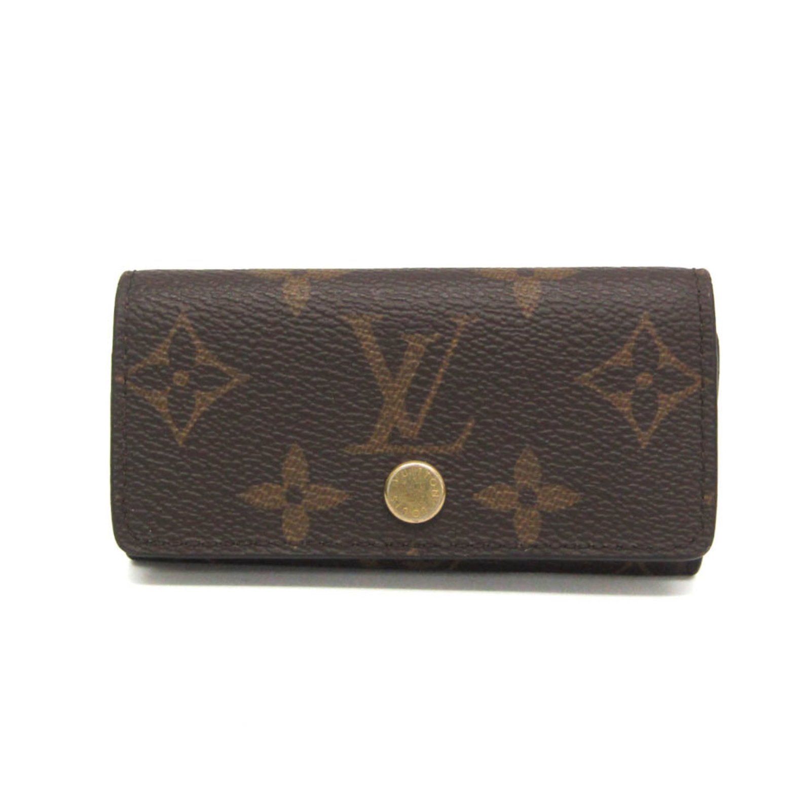 Keycase Monogram Louis Vuitton: Keycase Monogram Louis Vuitton The Louis Vuitton Monogram 4 Key Holder is a stylish and functional accessory, featuring the iconic Monogram pattern and a snap closure for easy use. Made from