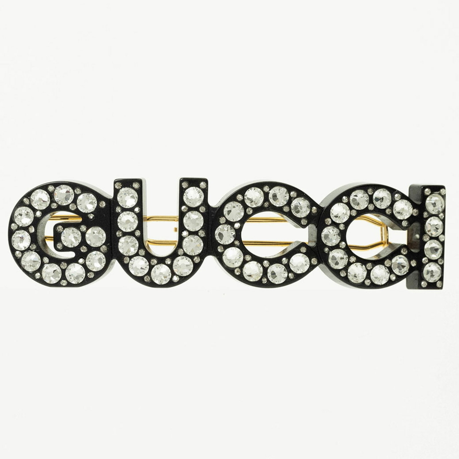 Gucci Plastic Hair Metal: Gucci Plastic Hair Metal Gucci Plastic Hair Metal is a statement piece featuring a 657510 model with a striking design. The item boasts a sleek black, clear, and gold color scheme, accompanied by rhin