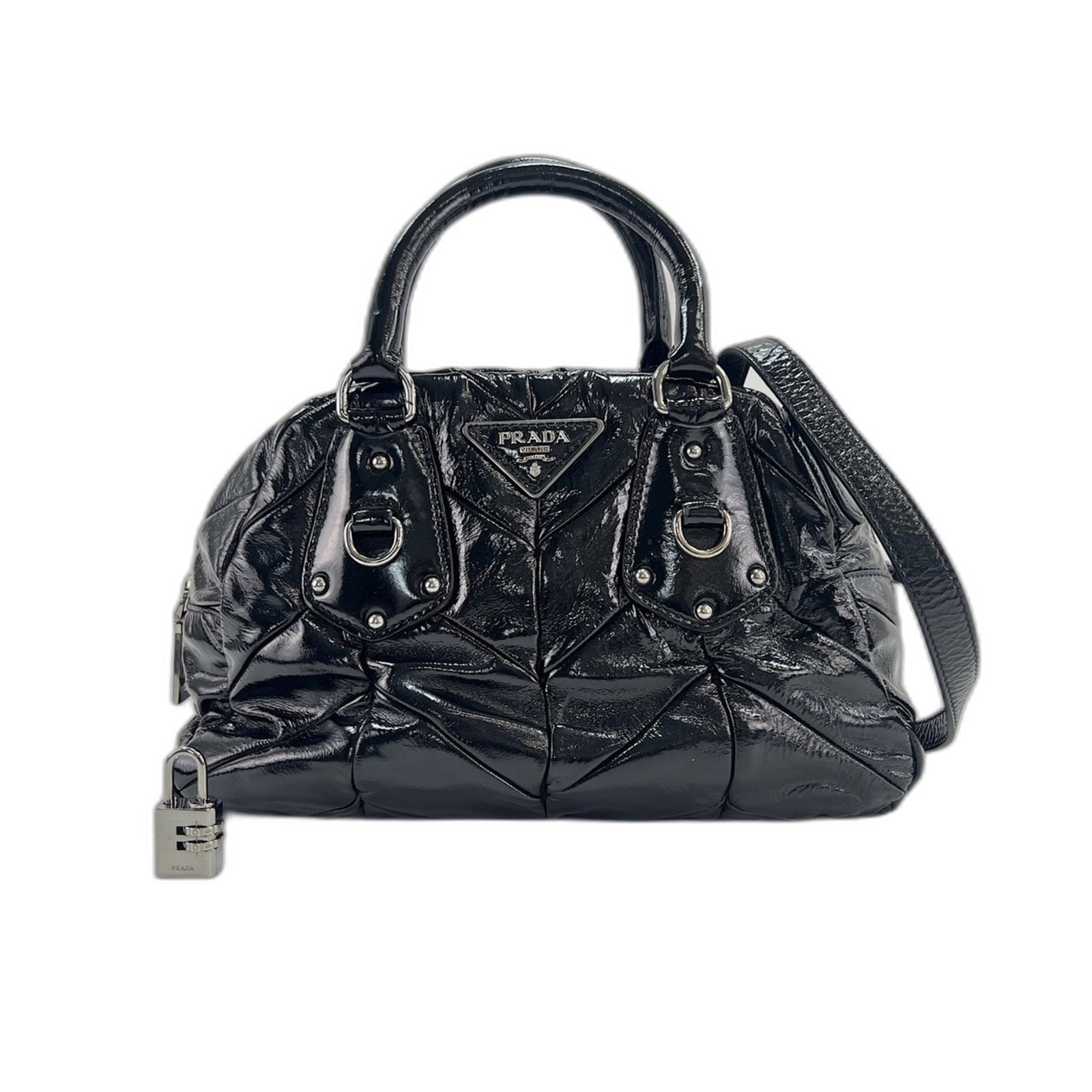 Shoulder Bag by Prada: Shoulder Bag by Prada Black Prada shoulder bag with 117cm - 124cm adjustable strap length and 9.00cm drop, measuring 21.5cm x 30cm x 13cm. This sleek design features a classic silhouette and a sturdy