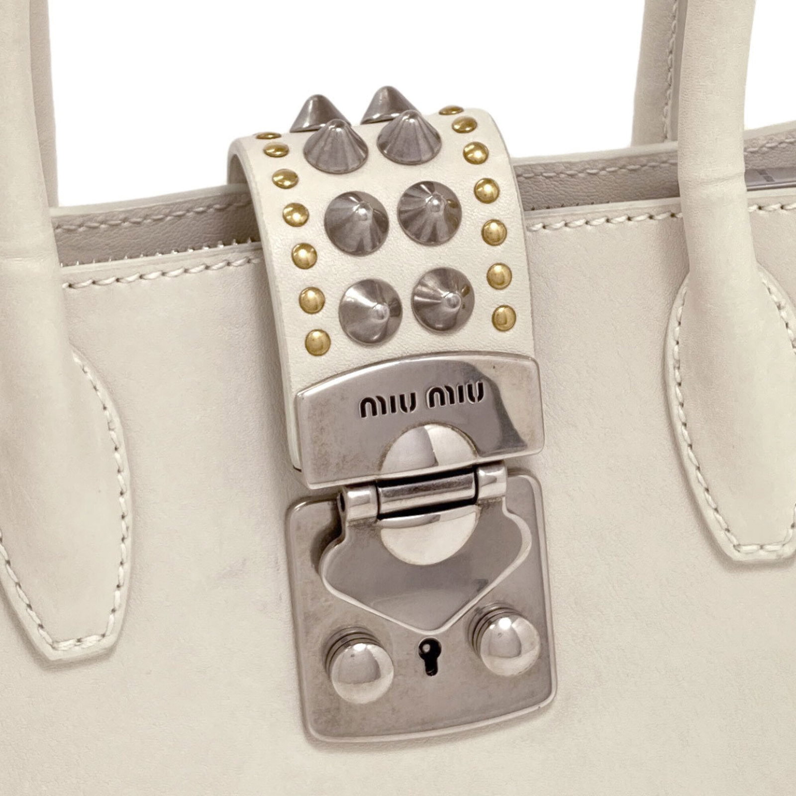 Handbag Miu Leather - 17