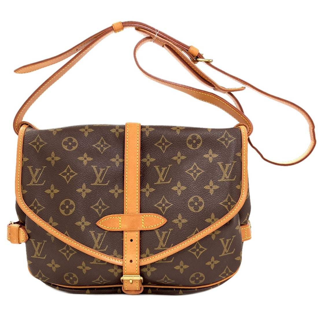 Canvas Monogram Mm Saumur Mm M40710 Bag Shoulder Louis Vuitton: Canvas Monogram Mm Saumur Mm M40710 Bag Shoulder Louis Vuitton Brown Monogram Canvas Shoulder Bag from LOUIS VUITTON. This classic shoulder bag features the iconic Monogram canvas exterior, a timeless