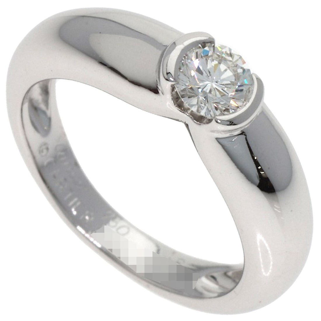 Diamond Ring K18 White Gold Cartier Sherry: Diamond Ring K18 White Gold Cartier Sherry K18 White Gold Cartier Sherry Diamond Ring for Sale, Size 4.5 (US). This silver K18 white gold Cartier Sherry diamond ring boasts a total carat weight of 0.3