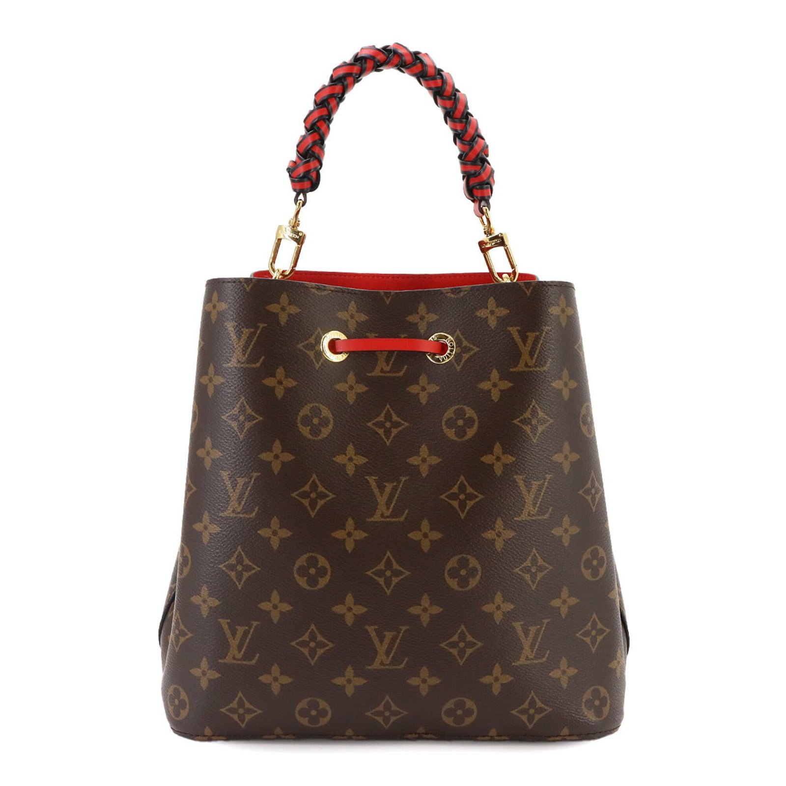 Louis Vuitton Monogram Handbag: Louis Vuitton Monogram Handbag Monogrammed with iconic Louis Vuitton design, this brown, Coquelicots, handbag boasts a timeless classic style. Made from high-quality materials, its 25cm x 25.5cm x 17c