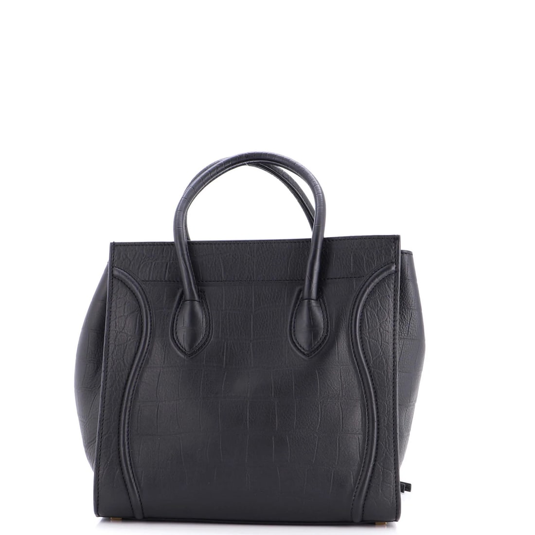 Crocodile Leather Embossed Medium Celine Phantom Bag - 3