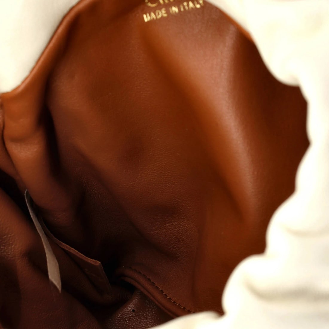 Leather Drawstring Bag Arlene Chloe - 5