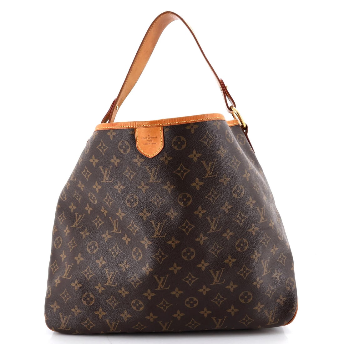 Vuitton Louis Monogram Handbag Canvas MM Delightful: Vuitton Louis Monogram Handbag Canvas MM Delightful Canvas MM Delightful handbag from Louis Vuitton, featuring a classic brown canvas exterior with gold hardware and a timeless monogram pattern. The