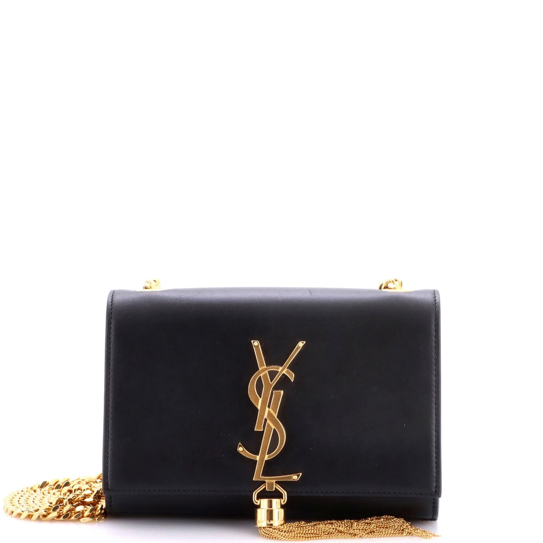 Monogram Leather Classic Tassel Bag Crossbody Small Saint: Monogram Leather Classic Tassel Bag Crossbody Small Saint Small Saint Laurent Classic Monogram Tassel Crossbody Bag in black leather, featuring a sleek design with subtle gold hardware and a