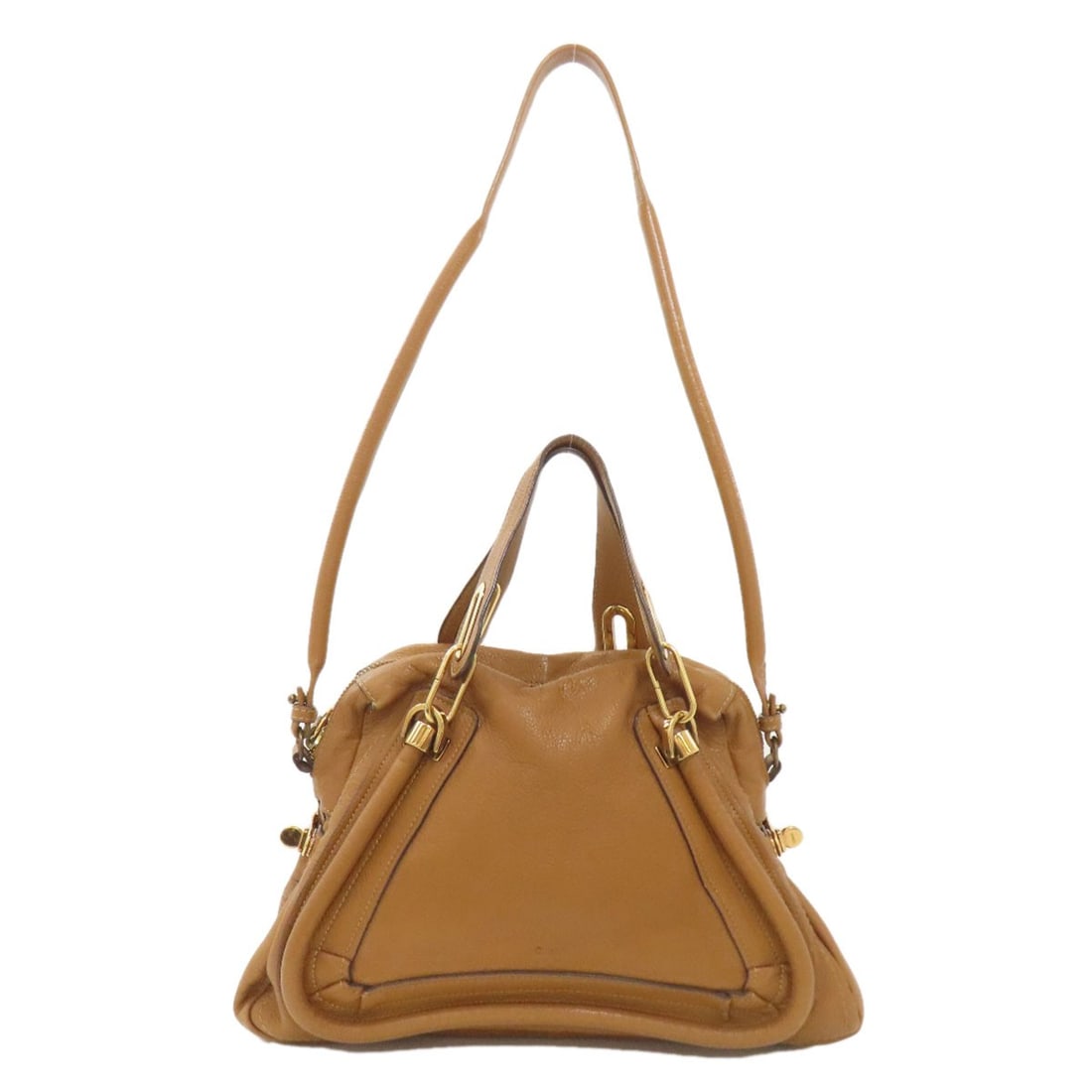 Paraty Leather Handbag Chloe 2Way: Paraty Leather Handbag Chloe 2Way Brown leather Chloe 2Way handbag with a classic design. This stylish bag features a 2-way closure and is made from high-quality leather. Item Specifics: Brand: CHLOE 
