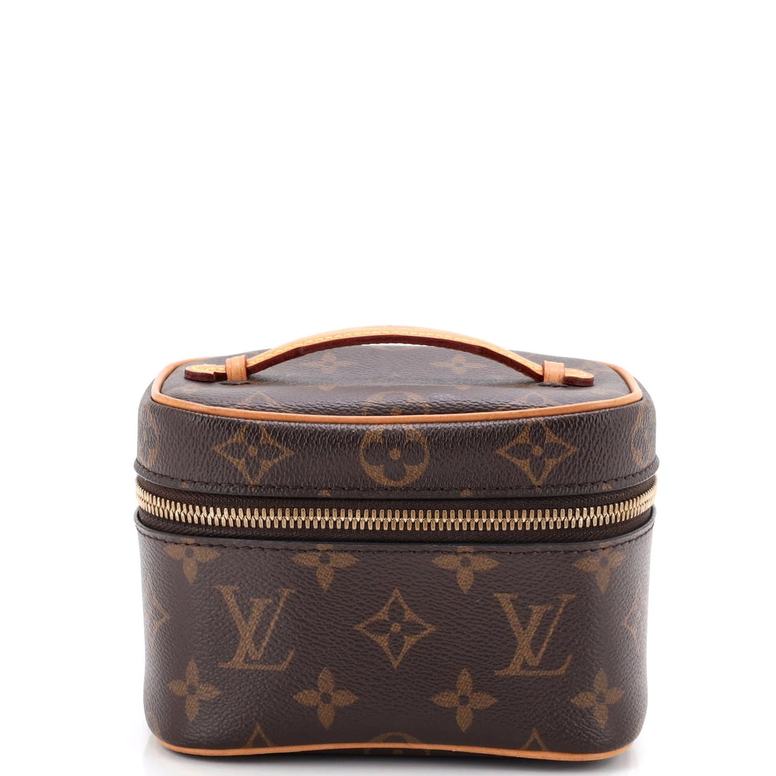 Canvas Nano Monogram Case Vanity Nice Louis Vuitton: Canvas Nano Monogram Case Vanity Nice Louis Vuitton Canvas Nano Monogram Case Vanity Nice Louis Vuitton - A stylish and compact Louis Vuitton cosmetic case with a classic brown canvas exterior and neu