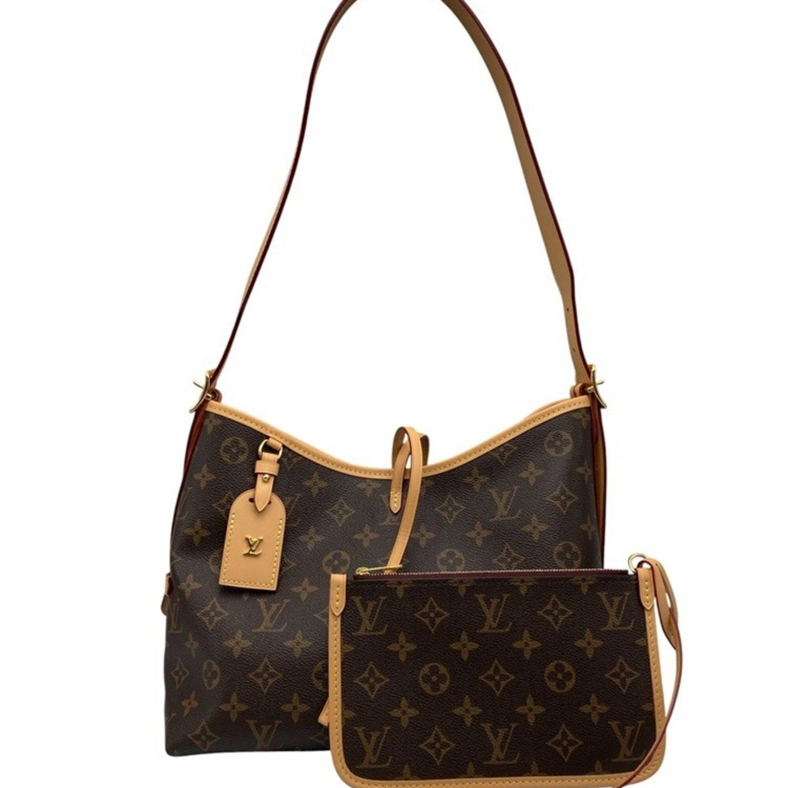 PVC Leather Louis Vuitton Shoulder Bag: PVC Leather Louis Vuitton Shoulder Bag PVC Leather Louis Vuitton Shoulder Bag, a unique blend of modern materials and classic design, boasts a rich brown color and sturdy construction. Measuring 24cm