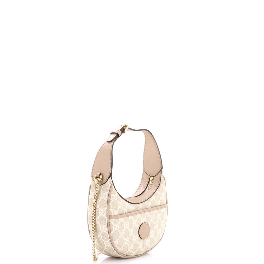 Mini GG Coated Canvas Hobo Patch Interlocking Moon Half Gucci - 2