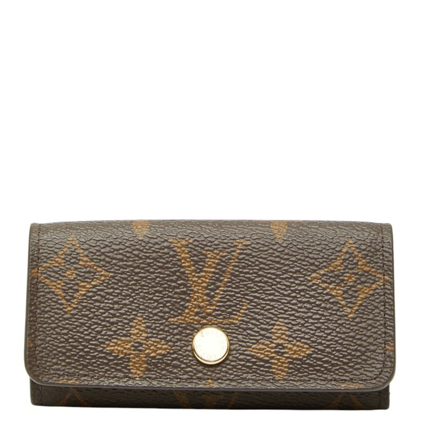 Louis Vuitton Keycase: Louis Vuitton Keycase Brown Louis Vuitton Keycase with a compact size of 5cm x 10.5cm x 1.5cm, designed for everyday carrying, and featuring the iconic Louis Vuitton brand. This keycase is made of