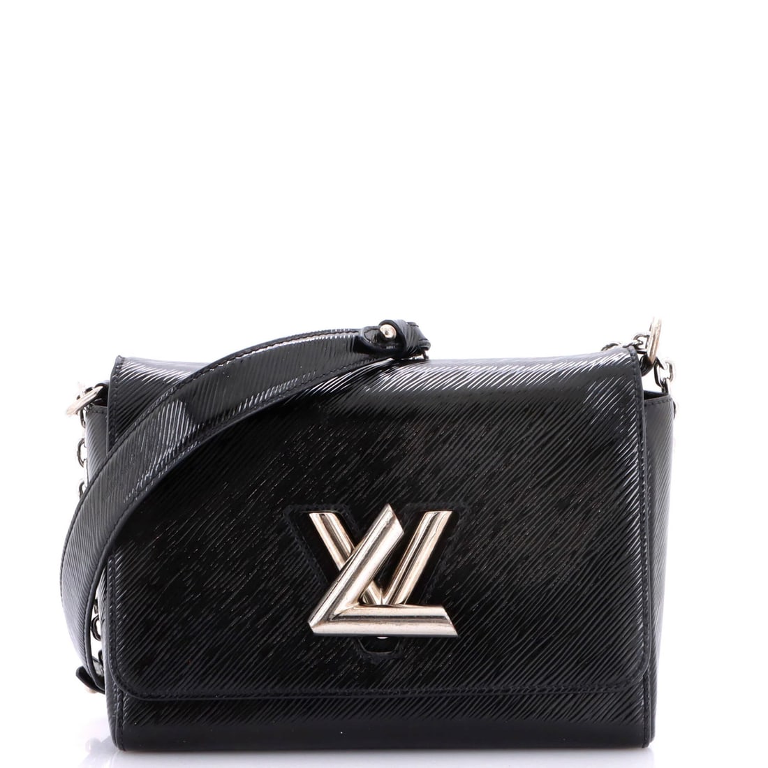 Twist Handbag Electric Leather Louis Vuitton Epi MM: Twist Handbag Electric Leather Louis Vuitton Epi MM Black Louis Vuitton Twist Handbag Electric Leather Epi MM features a sleek design with a 12.5" handle drop and 21.5" strap drop, making it a