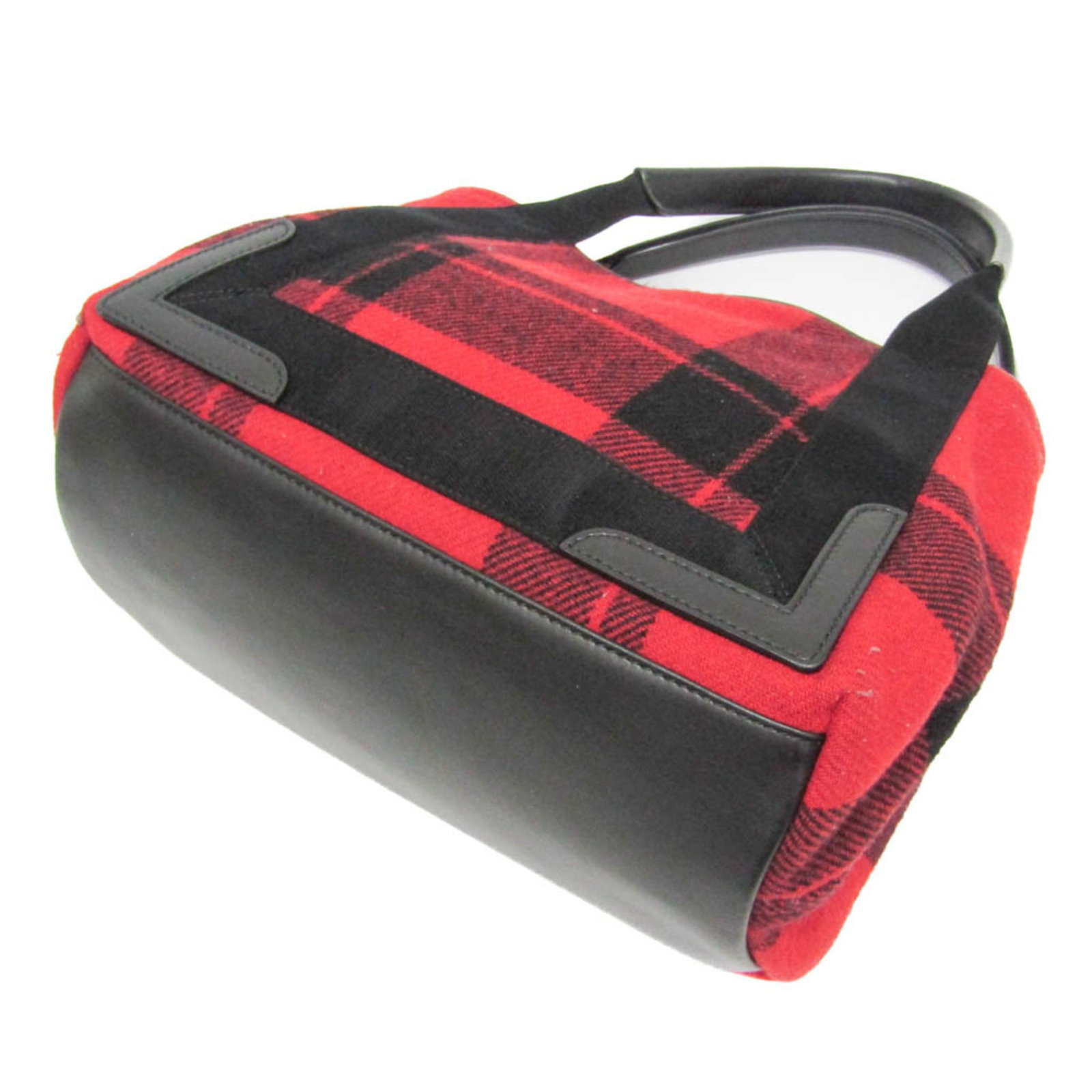 Wool felt leather handbag - 3