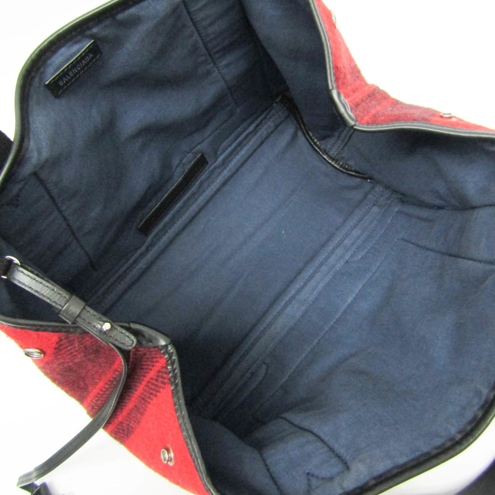 Wool felt leather handbag - 4
