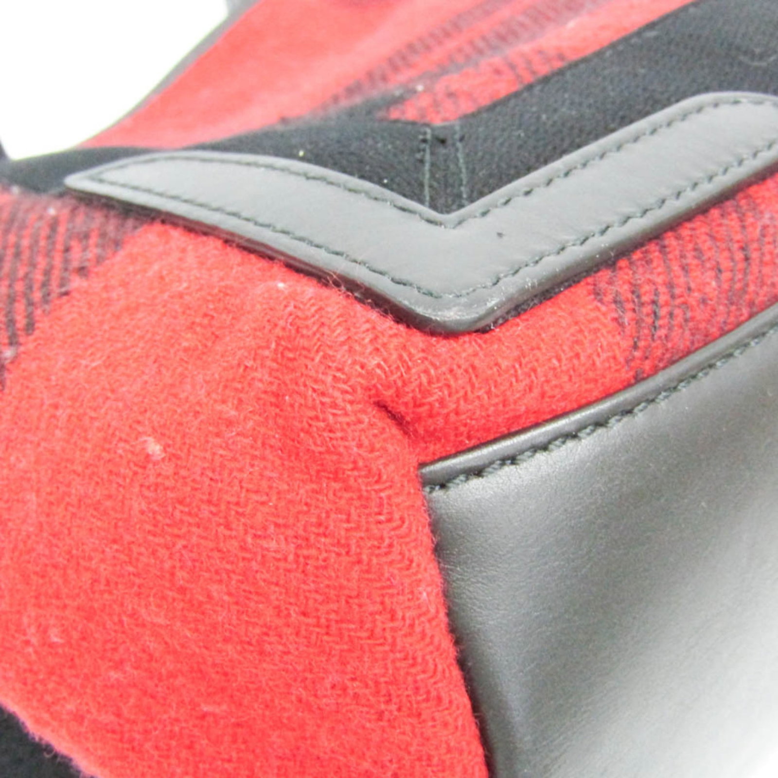 Wool felt leather handbag - 5