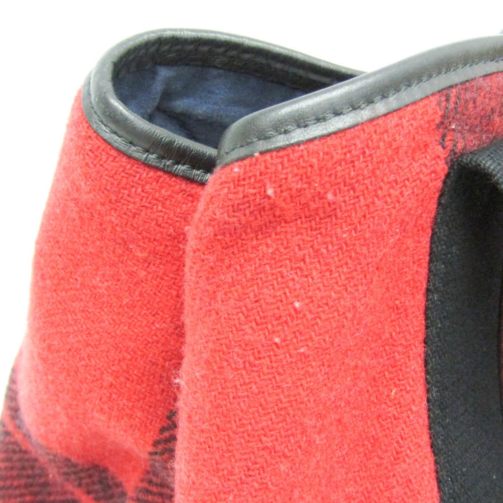 Wool felt leather handbag - 7
