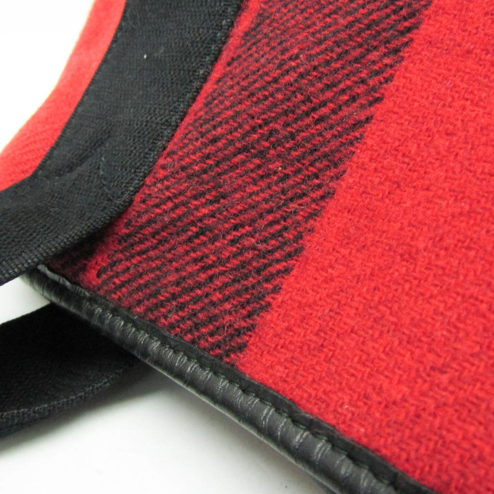 Wool felt leather handbag - 8