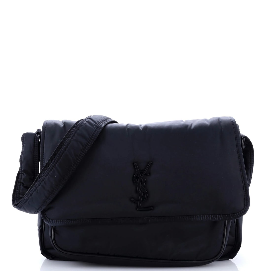 Saint Laurent Niki Messenger Bag Nylon: Saint Laurent Niki Messenger Bag Nylon The Saint Laurent Niki Messenger Bag Nylon is a versatile and stylish accessory, featuring a sleek black exterior made from high-quality nylon. With its classic