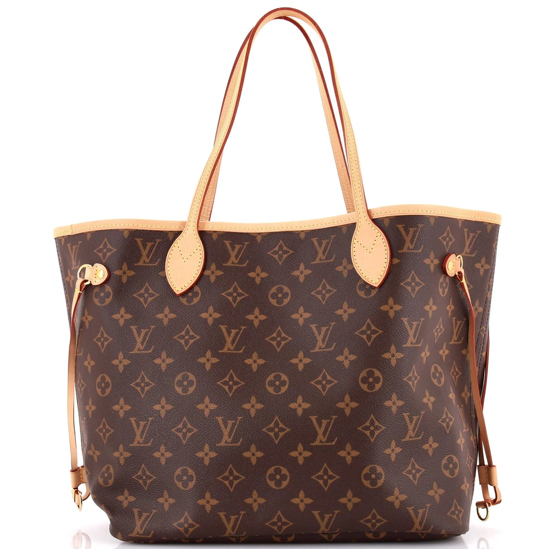 Canvas Monogram Neverfull MM Tote NM Louis Vuitton: Canvas Monogram Neverfull MM Tote NM Louis Vuitton Canvas Monogram Neverfull MM Tote in Brown, featuring a classic Louis Vuitton design with scuffs and edge wear, giving it a unique, pre-owned look.