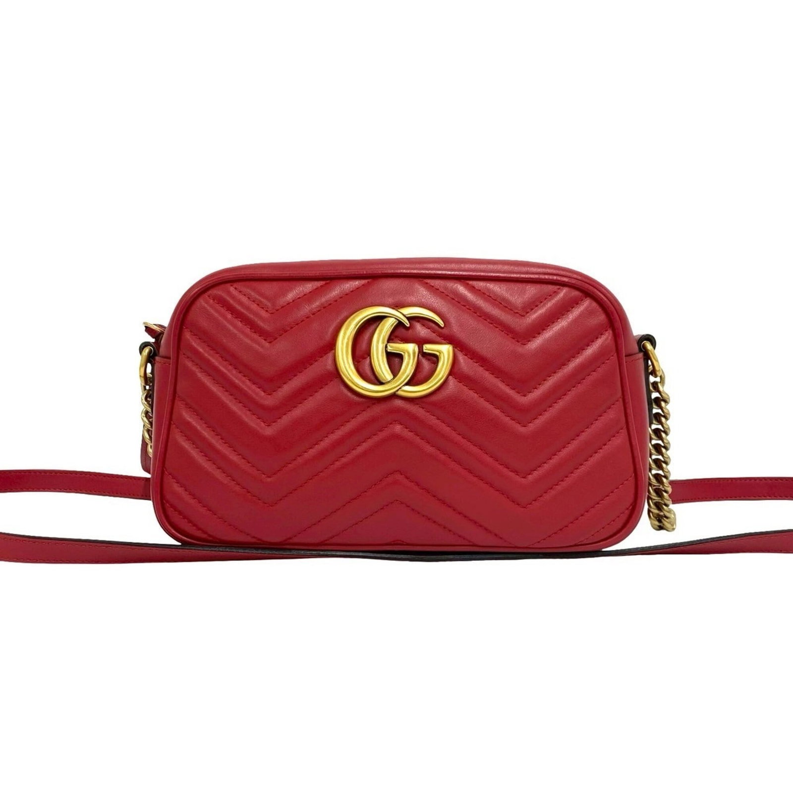 Pochette Leather Bag Shoulder Gucci: Pochette Leather Bag Shoulder Gucci The Gucci Pochette Leather Bag is a stylish shoulder bag with a bold red color, featuring a sleek and sophisticated design. Measuring 14cm x 24cm x 7cm, it offers
