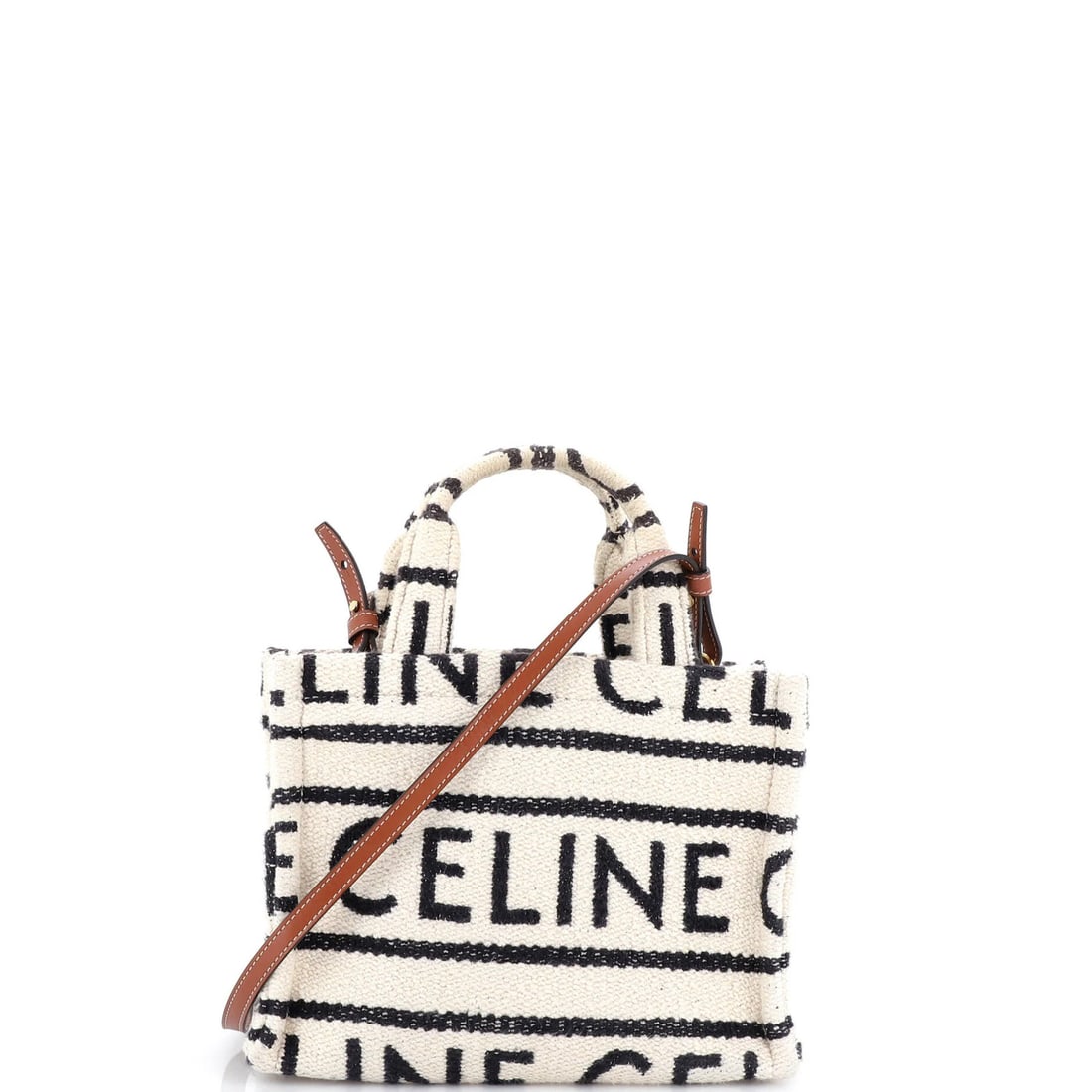 Cabas Celine Tote Thais Textile Small All Over Logo: Cabas Celine Tote Thais Textile Small All Over Logo Small Cabas Thais Tote in Neutral Textile, featuring the iconic All Over Logo. This stylish tote boasts a neutral exterior with a textured, small