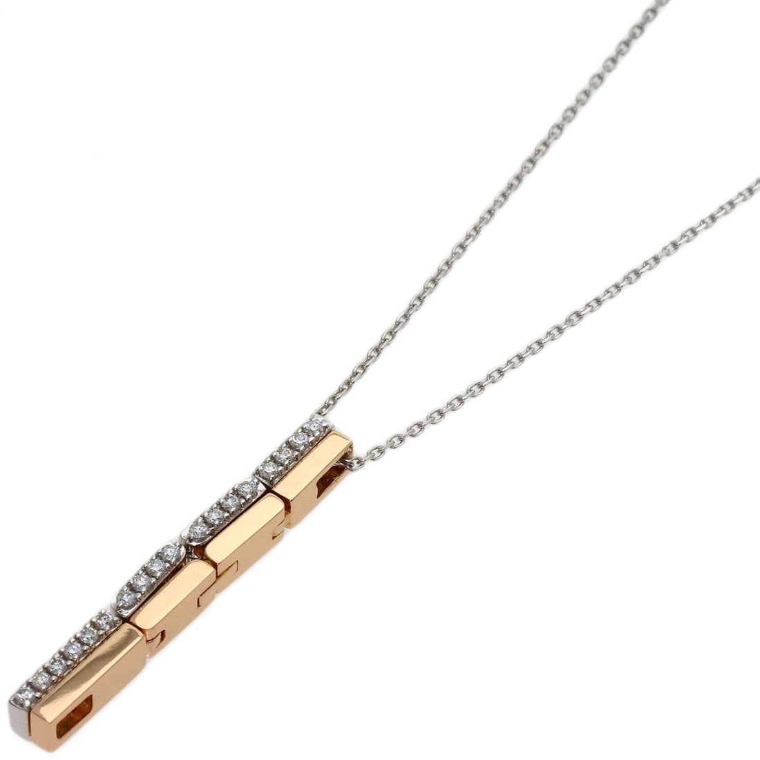 Tasaki Two-Tone 2Way Diamond Necklace K18 White Gold 18K Pink Gold: Tasaki Two-Tone 2Way Diamond Necklace K18 White Gold 18K Pink Gold Tasaki Two-Tone 2Way Diamond Necklace K18 White Gold 18K Pink Gold features a striking combination of K18 white gold and 18K pink