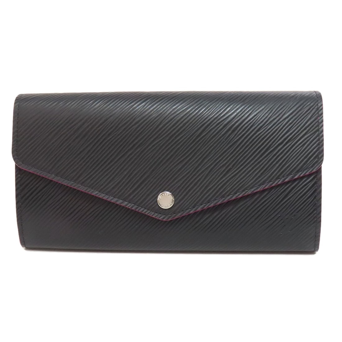 M64322 Portefeiulle Wallet With Coin Sarah Long Louis Vuitton: M64322 Portefeiulle Wallet With Coin Sarah Long Louis Vuitton Black Epi Leather Long Wallet with Coin Pocket from LOUIS VUITTON, featuring a classic design with a signature. This stylish wallet