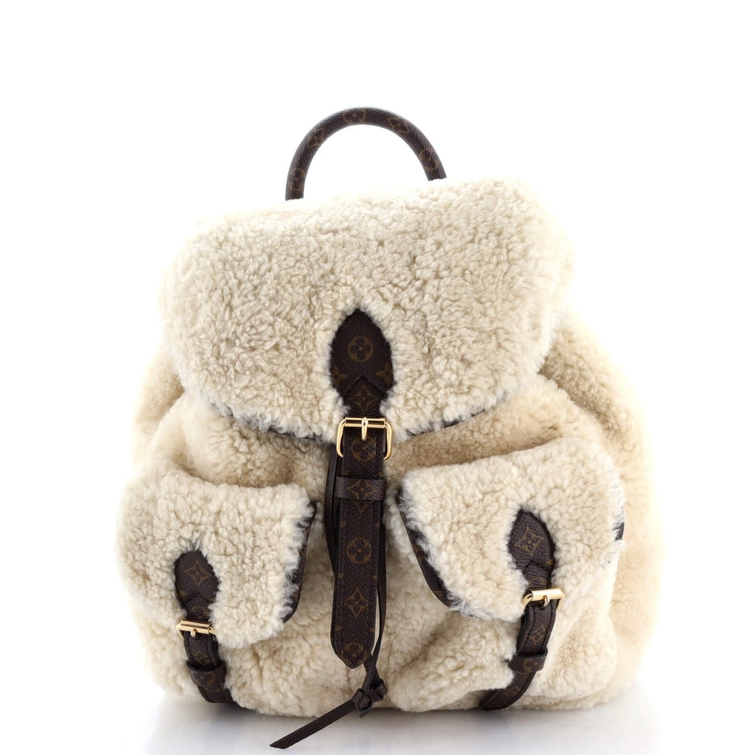 Shearling Monogram Canvas LV Louis Vuitton Backpack Ski (1 of 7)