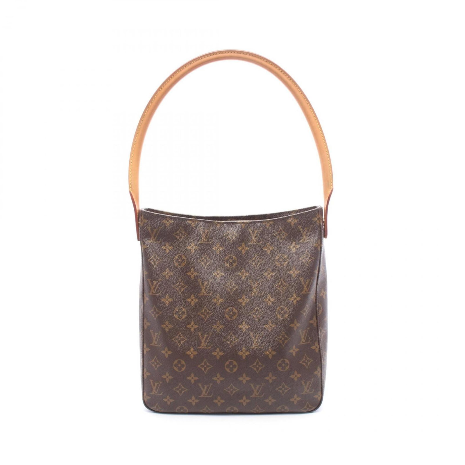 Shoulder Bag Coated Leather Louis Vuitton Handbag: Shoulder Bag Coated Leather Louis Vuitton Handbag Coated canvas and leather construction, a signature Louis Vuitton design, and a classic brown color make this shoulder bag a timeless piece.