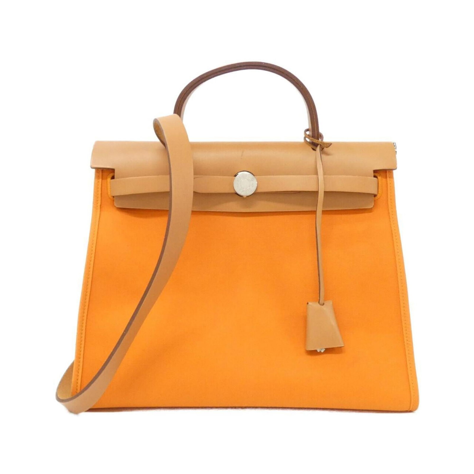 Officier Toile Pouch Handbag Hermes: Officier Toile Pouch Handbag Hermes Toile Officier Handbag from Hermes, a classic design featuring a signature Feu color and silver hardware, crafted from high-quality Toile officier material.