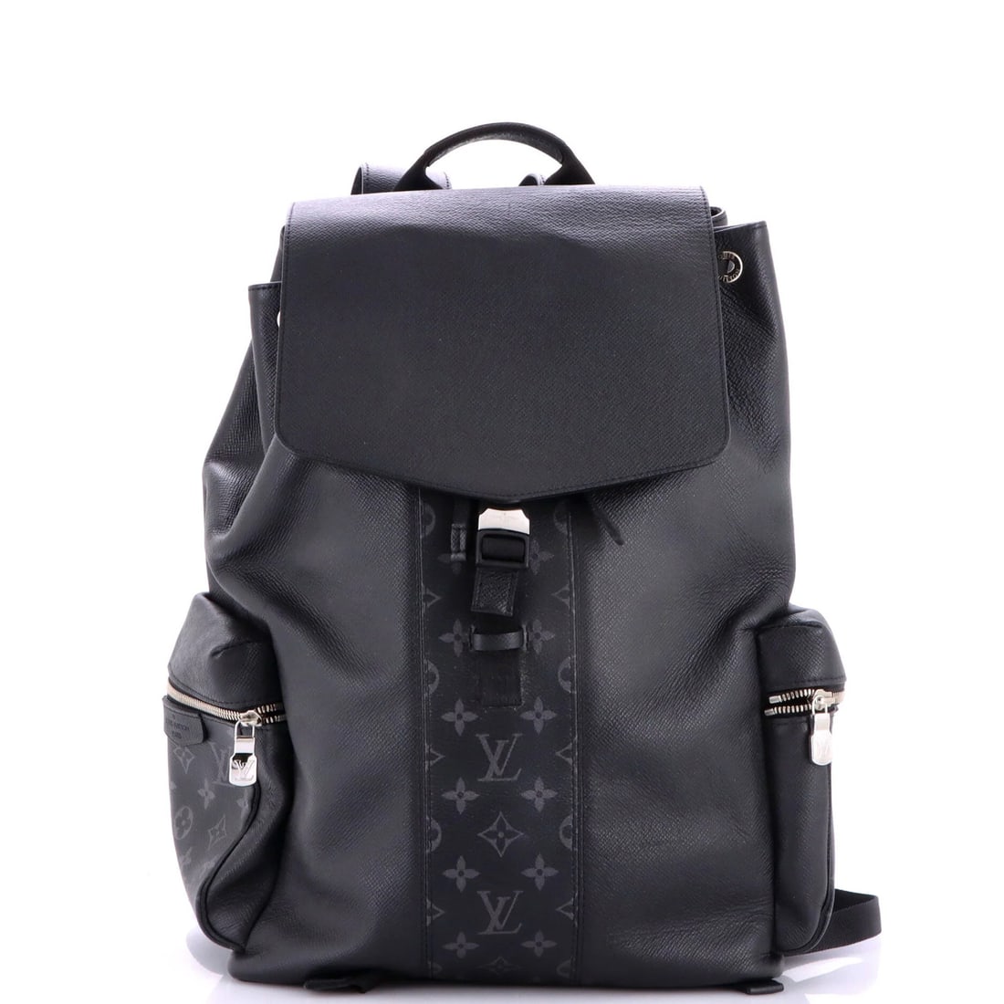 Taigarama Monogram Louis Vuitton Outdoor Backpack: Taigarama Monogram Louis Vuitton Outdoor Backpack Black Louis Vuitton Outdoor Backpack with a distinctive Monogram Taigarama design, featuring canvas-coated leather exterior and silver hardware. This