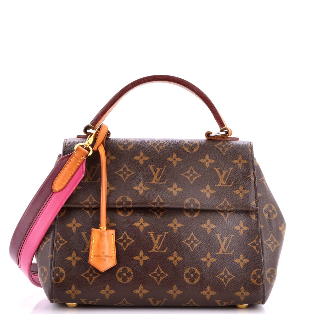 Canvas Monogram Bag Top Handle Cluny Louis Vuitton: Canvas Monogram Bag Top Handle Cluny Louis Vuitton Canvas Monogram Bag Top Handle Cluny Louis Vuitton. This Louis Vuitton Cluny bag features a classic top handle design, with a brown canvas exterior