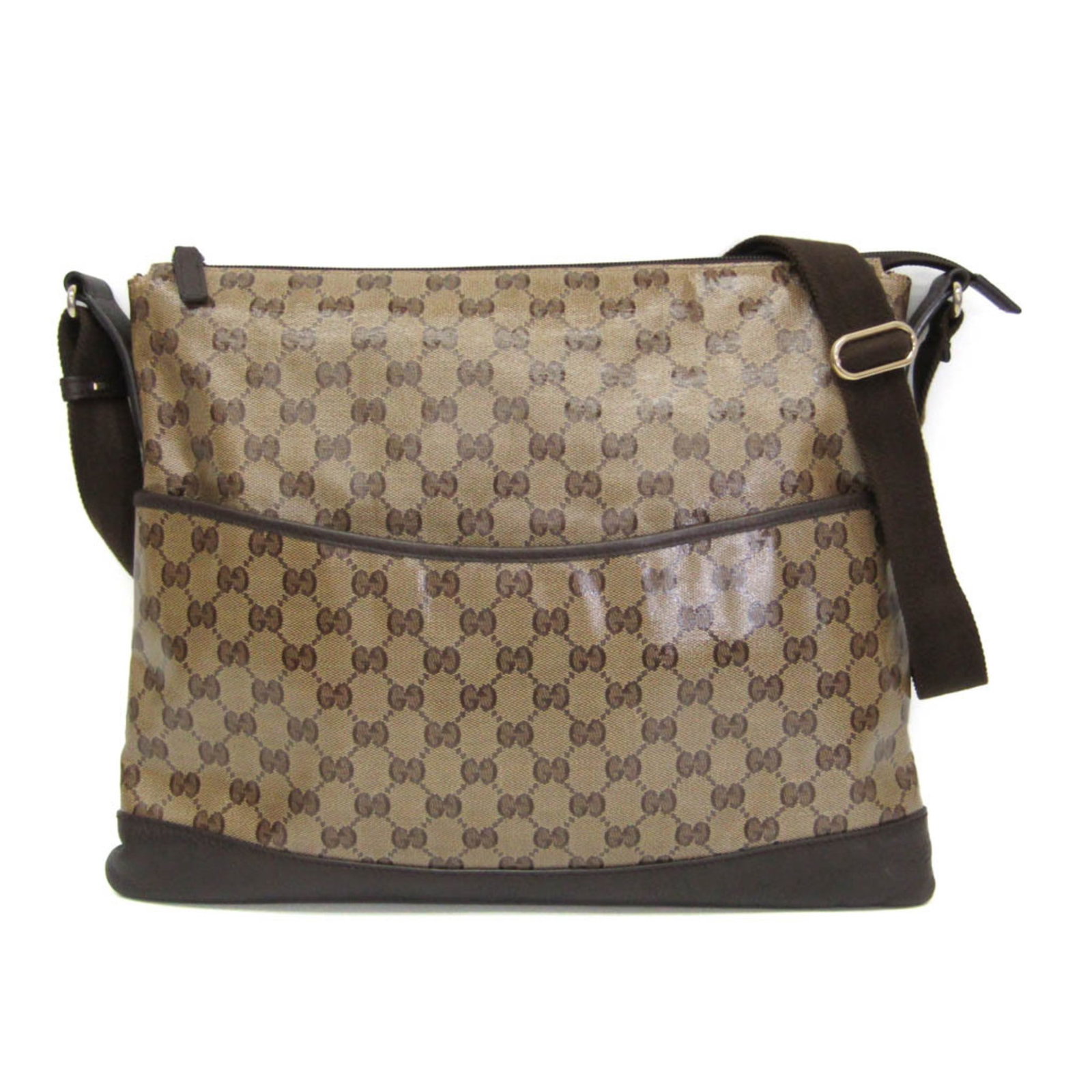 Gucci Messenger Bag Shoulder Bag Gg Crystal Leather: Gucci Messenger Bag Shoulder Bag Gg Crystal Leather The Gucci Messenger Bag Shoulder Bag Gg Crystal Leather is a stylish and versatile bag, featuring GG Crystal and leather materials, a zipper