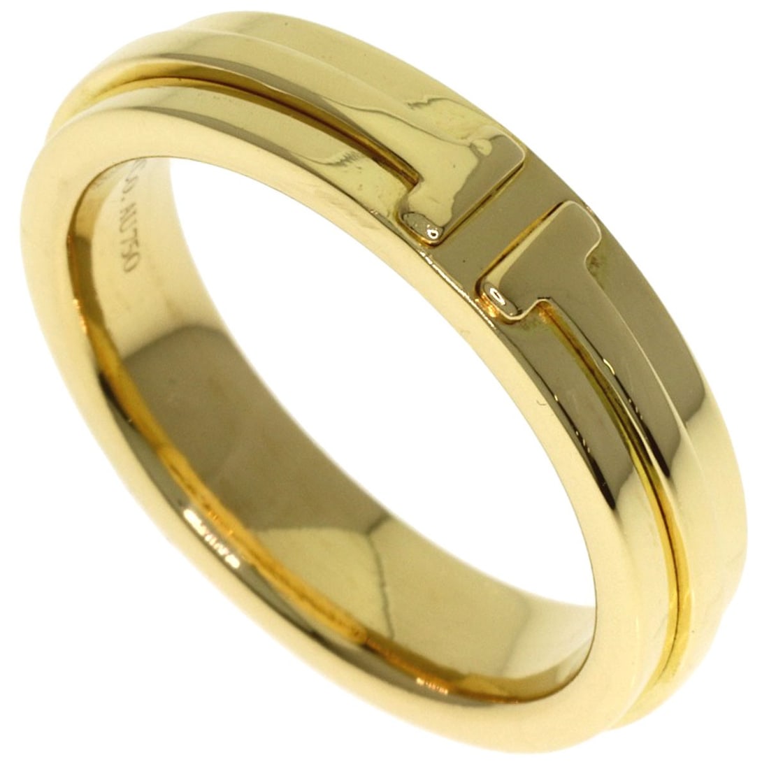 Tiffany&Co. T Narrow Ring K18 Yellow Gold: Tiffany&Co. T Narrow Ring K18 Yellow Gold Tiffany&Co.'s T Narrow Ring is a sleek and sophisticated design, crafted from 18k K18 yellow gold. This ring features a classic narrow profile and a secure