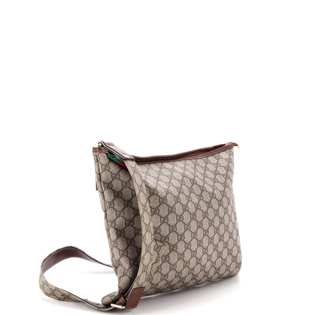 Flat Large Canvas Coated Messenger GG Gucci Web Loop - 2