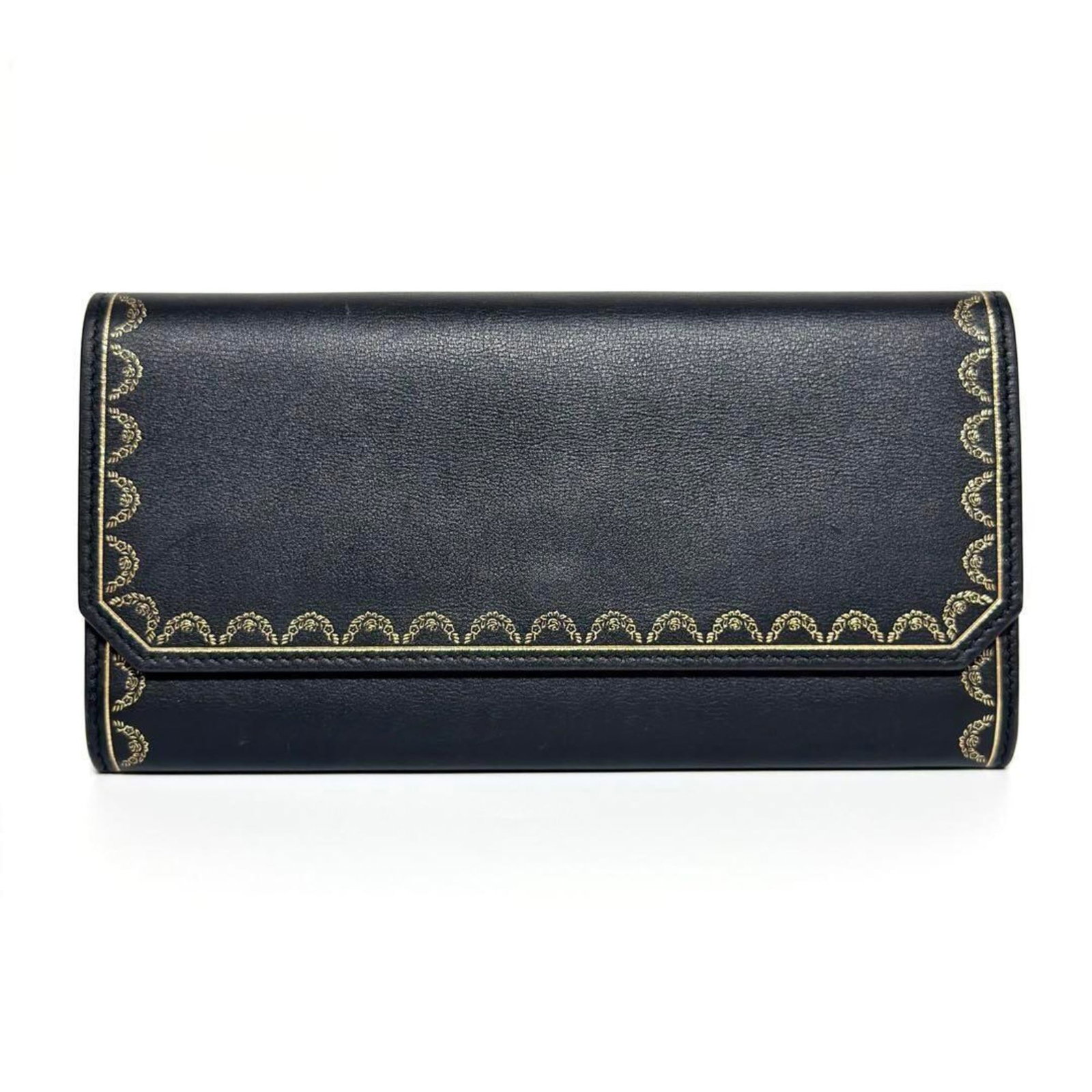 Cartier leather wallet bi fold: Cartier leather wallet bi fold Cartier leather wallet bi-fold in sleek black leather, measuring 10cm x 19cm x 2.5cm. This long bi-fold wallet features a classic design with a simple, elegant