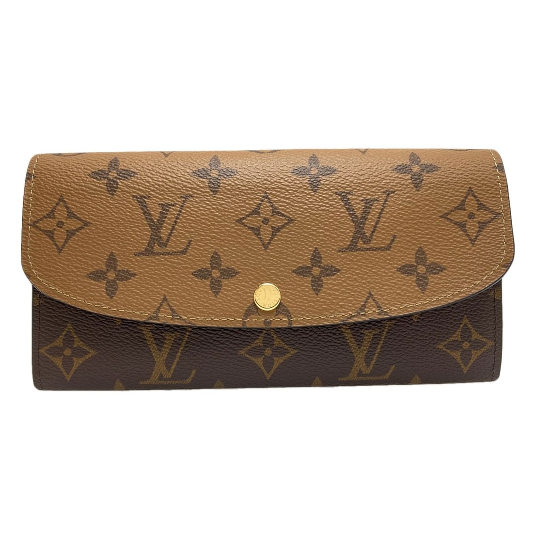 M82157 Wallet Portefeiulle Emily Long With Louis Vuitton: M82157 Wallet Portefeiulle Emily Long With Louis Vuitton This Louis Vuitton Long Wallet features a classic design with a brown monogram reverse and a coin pocket for added convenience. The brown