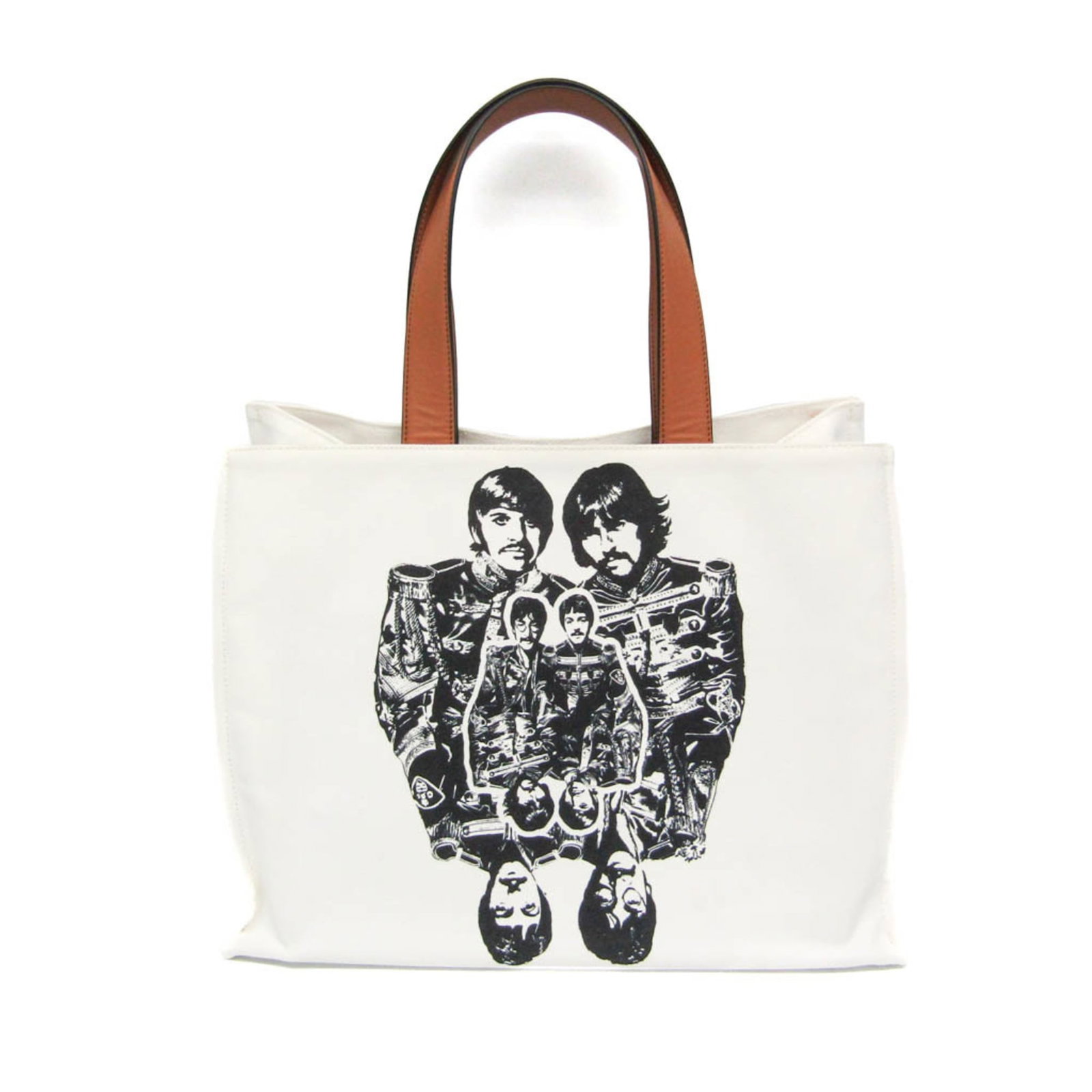 Tote Bag McCartney Stella Faux Leather Cotton: Tote Bag McCartney Stella Faux Leather Cotton The Stella McCartney Beatles collaboration tote bag is a unique and stylish accessory. Made from a combination of cotton and faux leather, this large tote