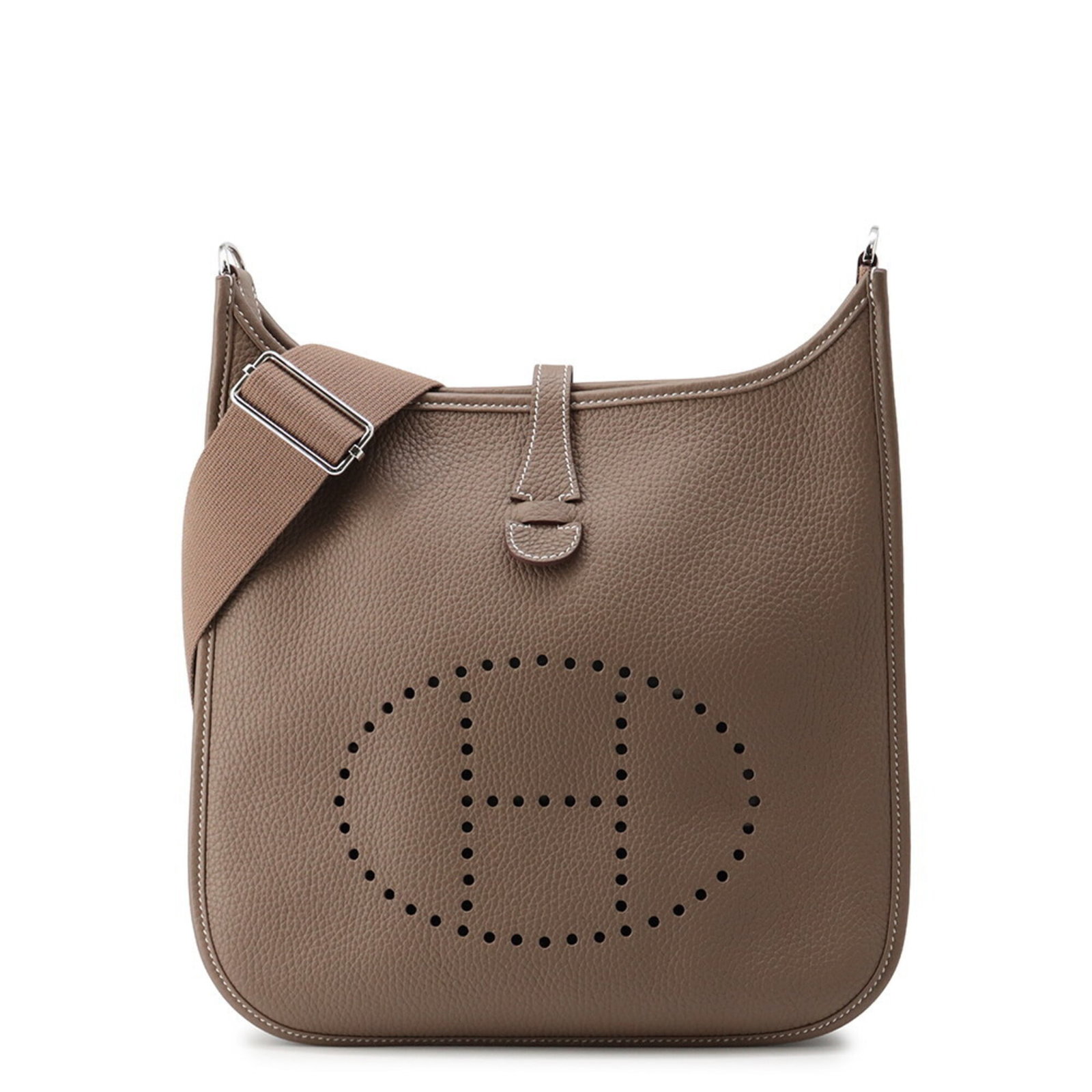 Clemence Taurillon Leather Shoulder Bag Hermes Handbag: Clemence Taurillon Leather Shoulder Bag Hermes Handbag Taurillon clemence leather provides a rich, dark gray color for this elegant shoulder bag, measuring 29cm x 29cm x 8cm. The bag's design and