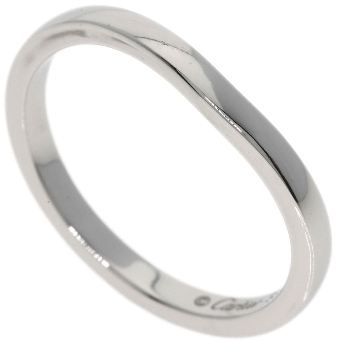 Ballerina Curve Platinum Ring Cartier Pt950: Ballerina Curve Platinum Ring Cartier Pt950 Ballerina Curve Platinum Ring Cartier Pt950 is a striking silver platinum ring featuring the iconic Ballerina Curve design from Cartier. This platinum PT950