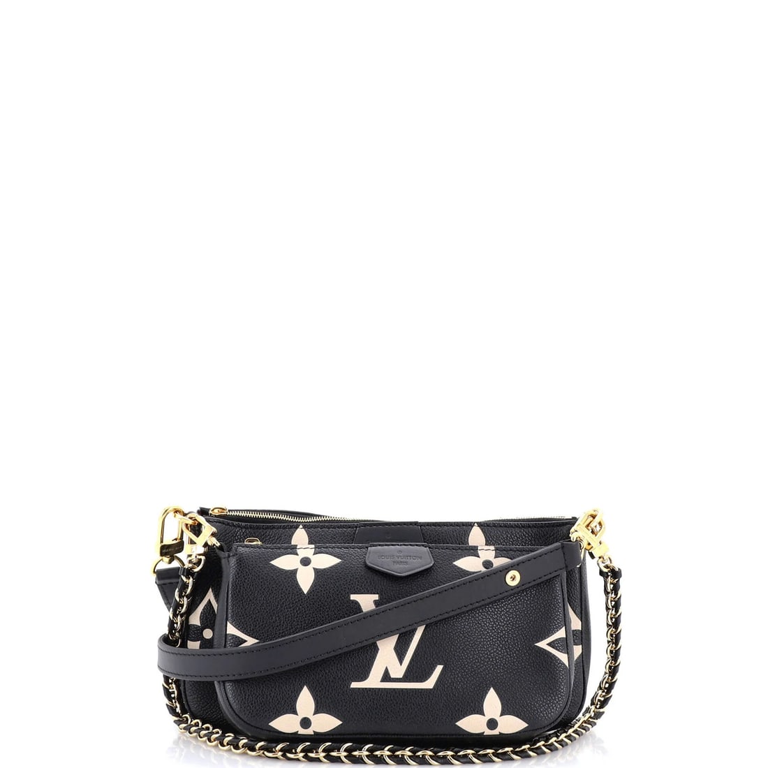 Louis Vuitton Giant Empreinte Monogram Bicolor Multi Accessoires: Louis Vuitton Giant Empreinte Monogram Bicolor Multi Accessoires Black Giant Empreinte Monogram Bicolor Multi Pochette Accessoires from Louis Vuitton, featuring a unique multi-colored monogram