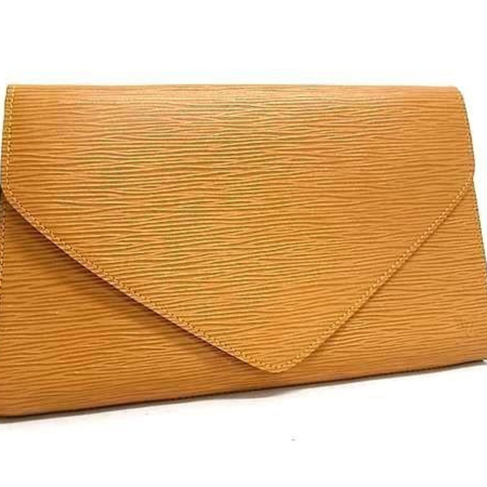 Clutch Bag Epi Leather Louis Vuitton: Clutch Bag Epi Leather Louis Vuitton Epi leather Louis Vuitton clutch bag in beige Winnipeg color, measuring 16cm x 27.5cm x 3cm. This stylish accessory features the iconic Epi leather material,
