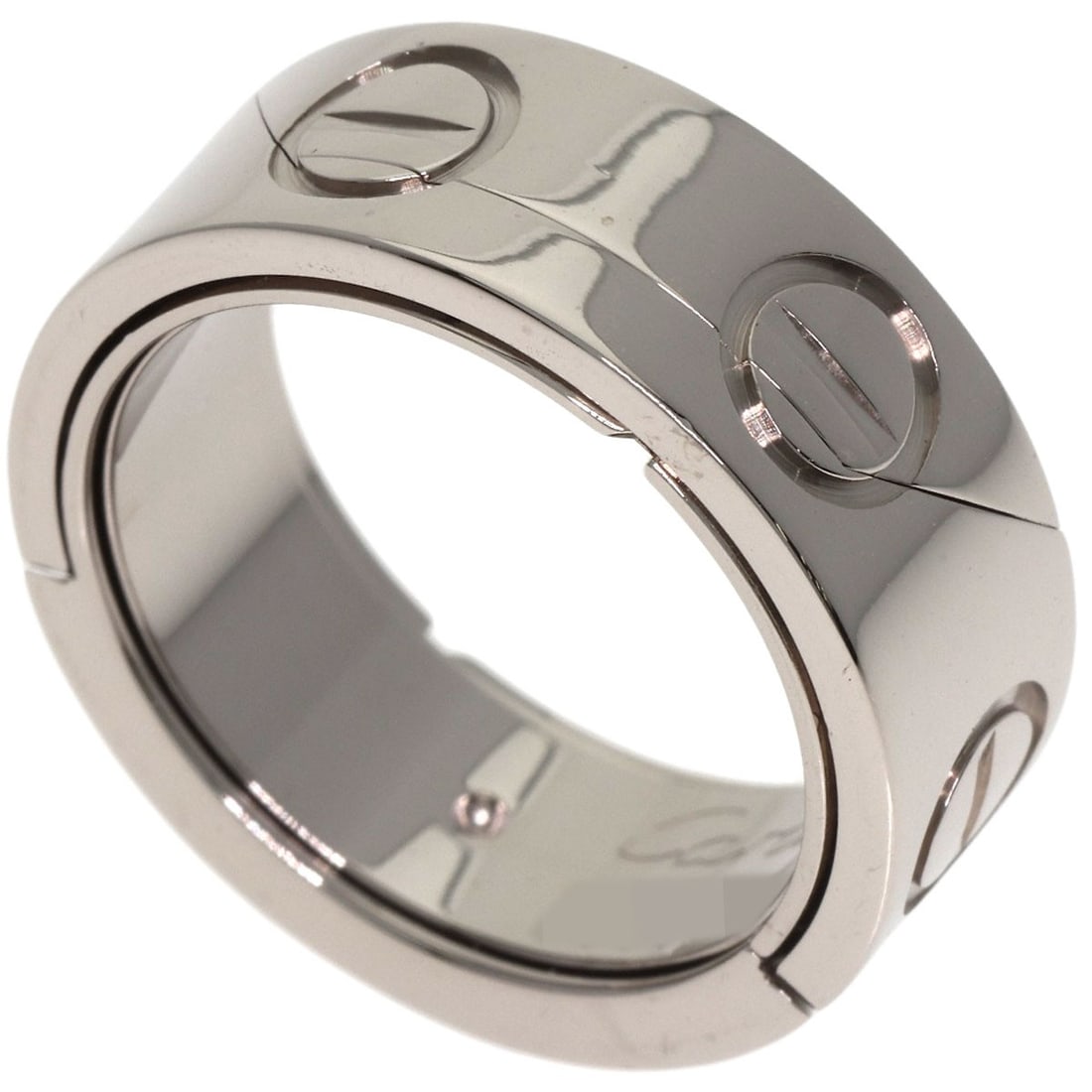 Astro Love Ring 48 K18 White Gold: Astro Love Ring 48 K18 White Gold The Astro Love Ring in K18 White Gold is a sleek and modern design. This 48 K18 White Gold ring features a silver metal exterior and is available in size 4.5(US).